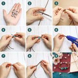 100pcs 6.5mm Alloy Cord Ends Antique Golden DIY Jewelry Supplies