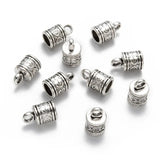 100pcs 6.5mm Alloy Cord Ends Antique Golden DIY Jewelry Supplies