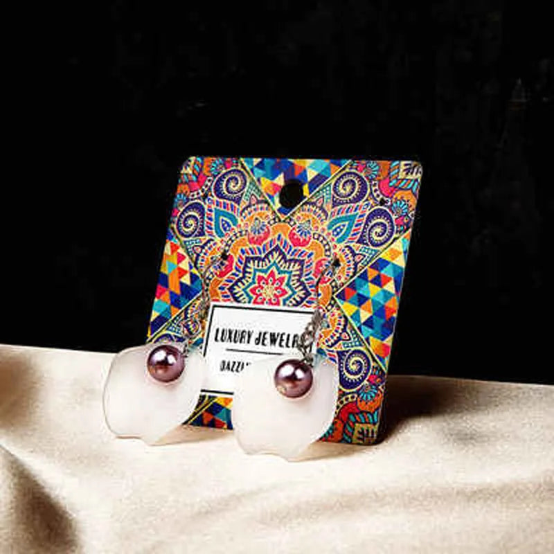 100pcs 6*6 cm Colorful Jewelry Display Cards