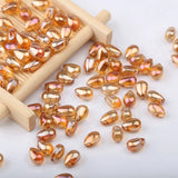 100pcs Water Droplets Lampwork Beads Gradient Glass Beads for Jewelry Making