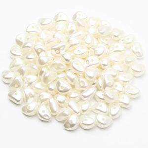 100pcs 6X9mm Beige Acrylic Pearl Beads for Jewelry Making