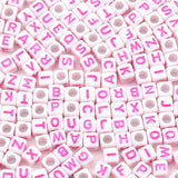 100pcs 6mm Acrylic Letter Beads Mixed Alphabet for Jewelry Making