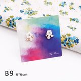 100pcs 6x6cm Jewelry Cards Necklace/Earring Pendant Packing Cards Paper Displays