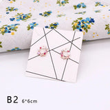 100pcs 6x6cm Jewelry Cards for Necklaces/Earrings, DIY Paper Displays