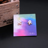 100pcs 6x6cm Jewelry Cards Necklace/Earring Pendant Packing Cards Paper Displays