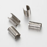 100pcs Metal Crimping Cord Fastener for DIY Jewelry Making