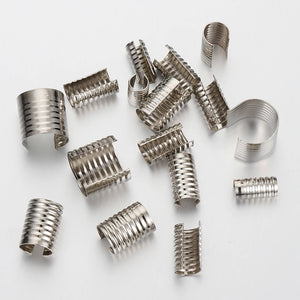 100pcs Metal Crimping Cord Fastener for DIY Jewelry Making