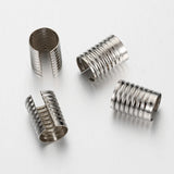 100pcs Metal Crimping Cord Fastener for DIY Jewelry Making