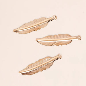 100pcs Alloy Feather Charms Necklaces Earrings Leaf DIY Jewelry Making