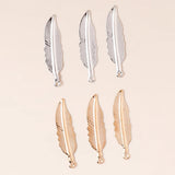 100pcs Alloy Feather Charms Necklaces Earrings Leaf DIY Jewelry Making