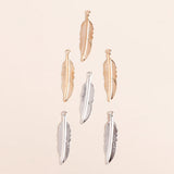 100pcs Alloy Feather Charms Necklaces Earrings Leaf DIY Jewelry Making