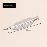 100pcs Alloy Feather Charms Necklaces Earrings Leaf DIY Jewelry Making