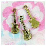 100pcs Antique Bronze Guitar Charms Pendant 7.9*24MM DIY Jewelry