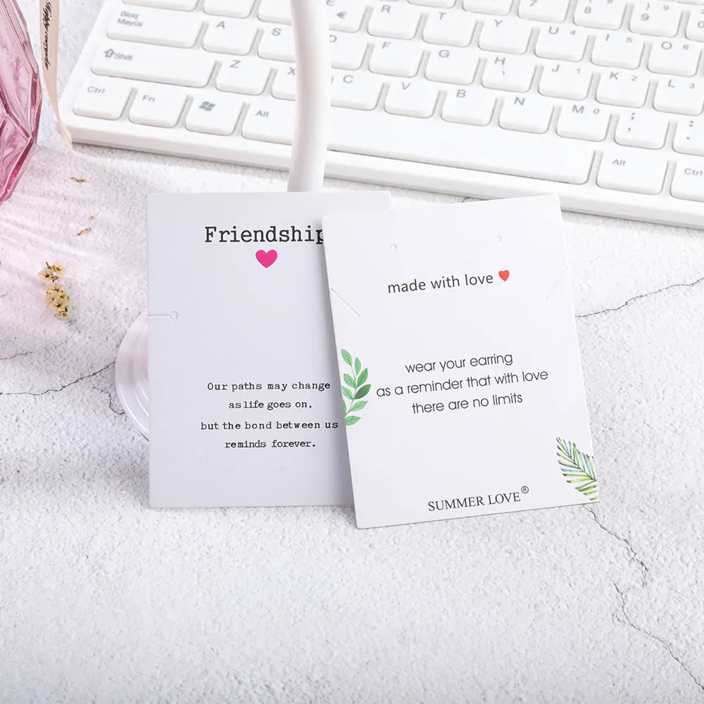 100pcs Jewelry Card Necklace Bracelet Display Cards DIY Tags