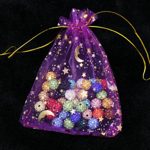 100pcs Organza Bags Star Moon Rosered Gift Bag Jewelry Packaging Pouches