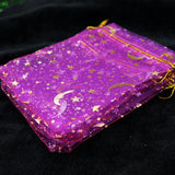 100pcs Organza Bags Star Moon Rosered Gift Bag Jewelry Packaging Pouches