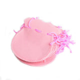 100pcs Pink Velvet Drawstring Jewelry Gift Bags