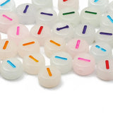 100pcs 7mm Luminous Acrylic Letter Beads Glow in the Dark for DIY Jewelry
