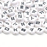 100pcs 7mm Korea Alphabet Acrylic Beads For Jewelry Making Diy