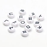 100pcs 7mm Korea Alphabet Acrylic Beads For Jewelry Making Diy