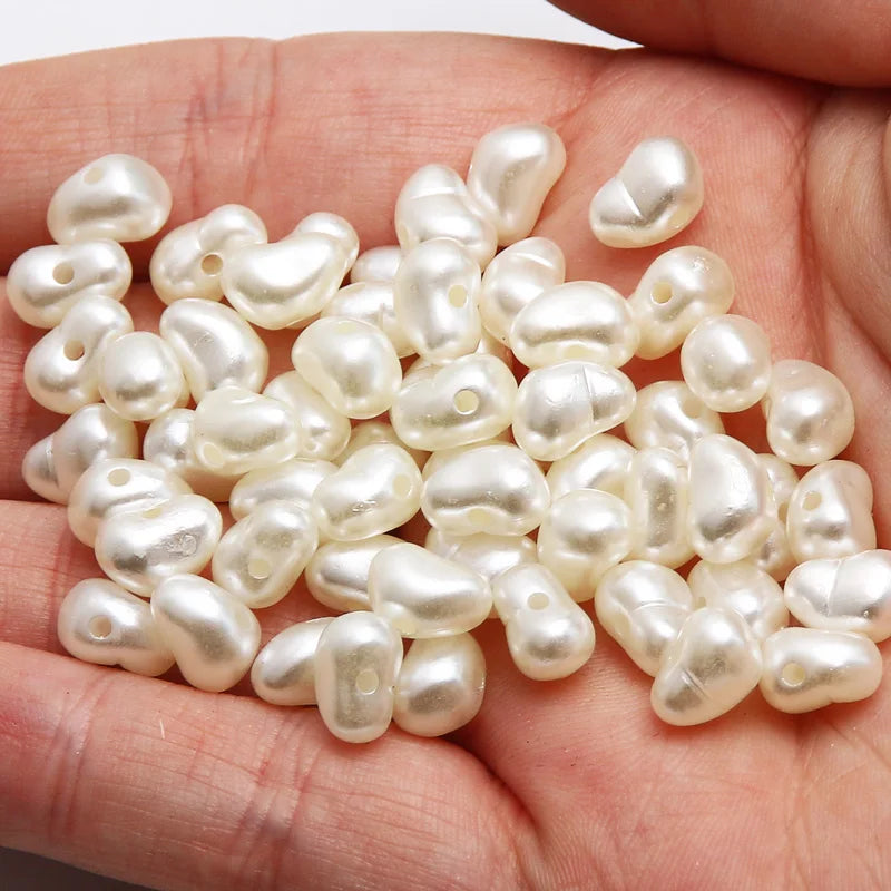 100pcs 7x10mm Ivory Pearl Beads for Jewelry Making