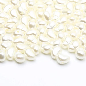 100pcs 7x10mm Ivory Pearl Beads for Jewelry Making