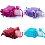 100pcs 7x5cm Organza Bags Wedding Jewelry Packaging Display Pouches
