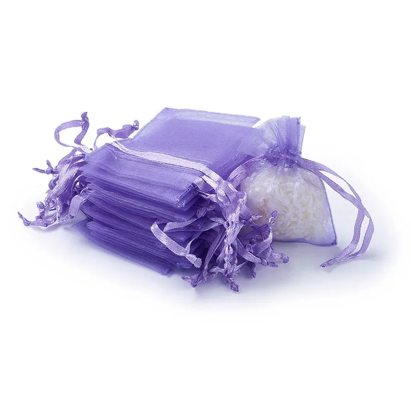 100pcs 7x5cm Organza Bags Wedding Jewelry Packaging Display Pouches