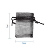 100pcs 7x5cm Organza Bags Wedding Jewelry Packaging Display Pouches