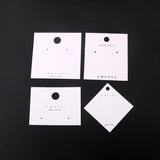 100pcs 7x8cm Paper Jewelry Card Customize Logo Sales Earrings Card
