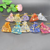 100pcs 7x9 9x12 Love Heart Organza Bags Pouches Drawstring Jewelry Packing Bag