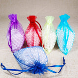 100pcs 7x9cm Drawable Organza Bag Party Gift Bags Drawstring Pouches