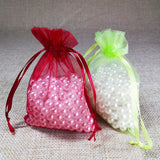 100pcs 7x9cm Drawable Organza Bag Party Gift Bags Drawstring Pouches