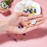 100pcs Faceted Glass Beads Rondelle Crystal Large Hole Spacer for Jewelry Making