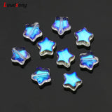 100pcs 8mm ABS Transparent Glass Beads Smooth Loose Spacer Star Beads