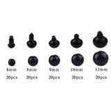 100pcs 8mm Doll Safety Eyes Amigurumi Toys 6mm 8mm 14mm DIY Funny Toy Eyes