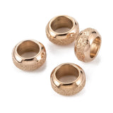 100pcs 8mm Frosted 201 Stainless Steel European Beads Spacer Charm Beads