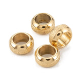 100pcs 8mm Frosted 201 Stainless Steel European Beads Spacer Charm Beads