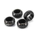 100pcs 8mm Frosted 201 Stainless Steel European Beads Spacer Charm Beads