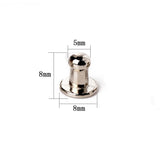 100pcs 8mm Silver Round Head Button Spikes Metal Studs