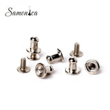 100pcs 8mm Silver Round Head Button Spikes Metal Studs