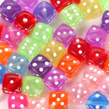 100pcs 8mm Square Dice Shape Acrylic Beads for Jewelry Making