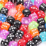 100pcs 8mm Square Dice Shape Acrylic Beads for Jewelry Making