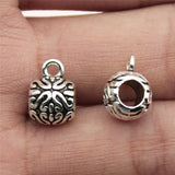 100pcs 8x12mm Bail Beads Antique Silver DIY Jewelry Making Zinc Alloy Findings