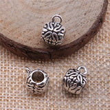 100pcs 8x12mm Bail Beads Antique Silver DIY Jewelry Making Zinc Alloy Findings