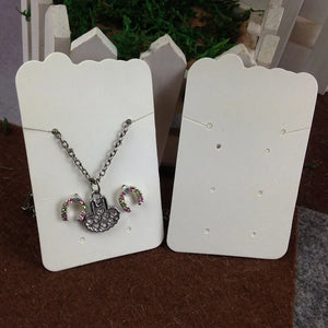 100pcs DIY Jewelry Cards 8x5cm Necklace Earring Pendant Bracelet Charms
