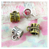100pcs Antique Silver/Bronze Beads for Jewelry Big Hole Bead Bracelet Findings