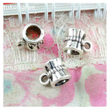 100pcs Antique Silver/Bronze Beads for Jewelry Big Hole Bead Bracelet Findings