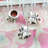 100pcs Antique Silver/Bronze Beads for Jewelry Big Hole Bead Bracelet Findings