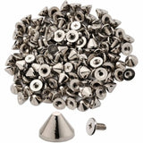 100pcs 9x6mm Cone Zinc Alloy Spike Studs for DIY Pet Collars Bracelet Shoes